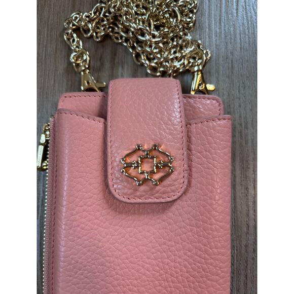 Radley London Hillcrest Large Phone Crossbody Peach Orange Gold - Picture 4 of 7